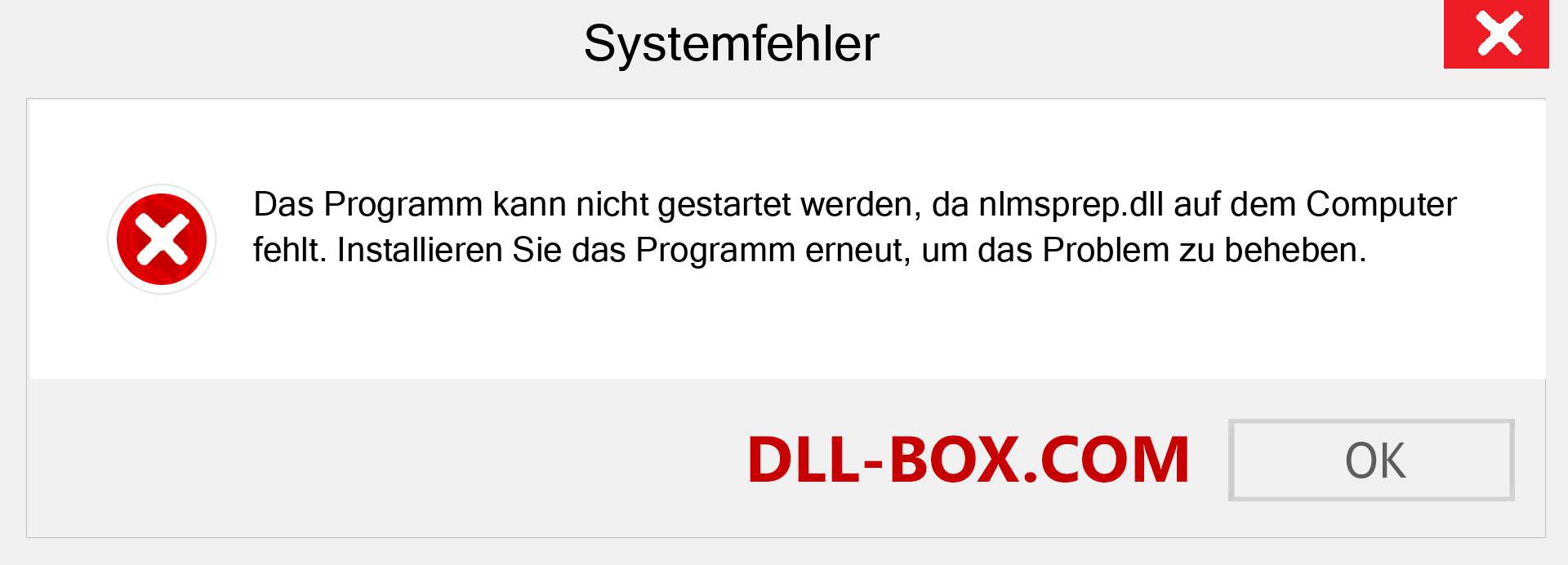 nlmsprep.dll-Datei fehlt?. Download für Windows 7, 8, 10 - Fix nlmsprep dll Missing Error unter Windows, Fotos, Bildern